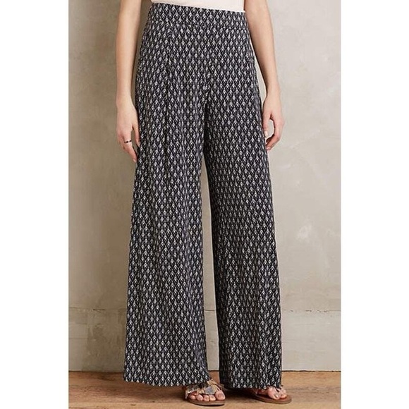 Anthropologie Elevenses Kaimana black and white Palazzo Pants, Small - Picture 2 of 11